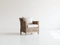 Sillones de ratán natural 82x78x76 cm - Marrón natural-Beige - Diseño artesanal