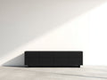 Mueble recibidor de madera 180x40x55 cm - negro - diseño moderno con puertas ranuradas