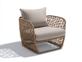 Sillones de ratán natural 78x82x76 cm - natural-beige - diseño trenzado para exterior