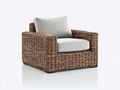 Sillones de ratán ratán y tela 95x90x74 cm - natural-beige - diseño moderno acolchado