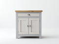 Aparadores de madera 90x42x88 cm - blanco-gris claro-natural - diseño clásico para comedor