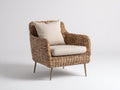 Sillones de ratán ratán y tela 88x82x86 cm - natural-beige - diseño contemporáneo acolchado