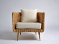 Sillones de ratán natural 80x78x84 cm - natural-beige - diseño trenzado para exterior